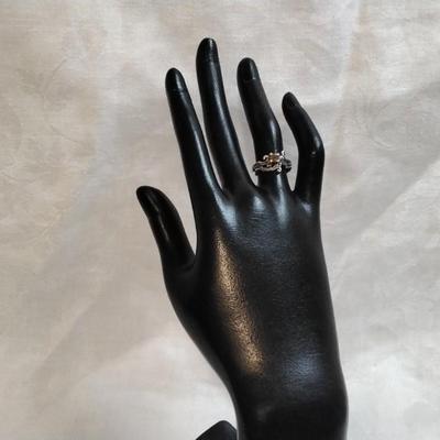 Citrine Scrollwork 925 Ring Size 5.5