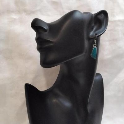 Running Bear Navajo Turquoise 925 Earrings