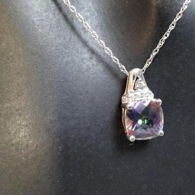Mystic Topaz 18" 925 Necklace
