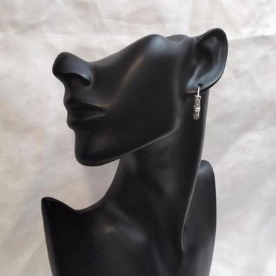 Vintage Marcasite 925 Hoop Earrings