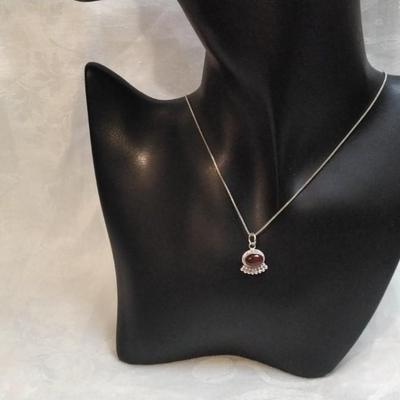 Antique Carnelian 18" 925 Necklace