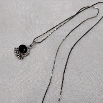 Antique Carnelian 18" 925 Necklace
