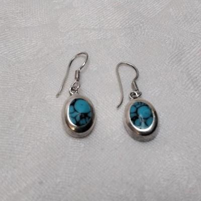 Vintage Handmade Turquoise Earrings