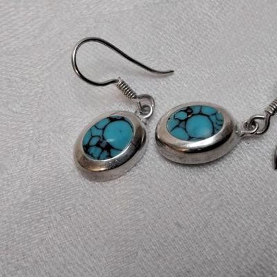 Vintage Handmade Turquoise Earrings
