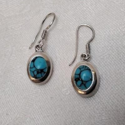 Vintage Handmade Turquoise Earrings