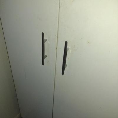 Vintage Metal Double Door Cabinet