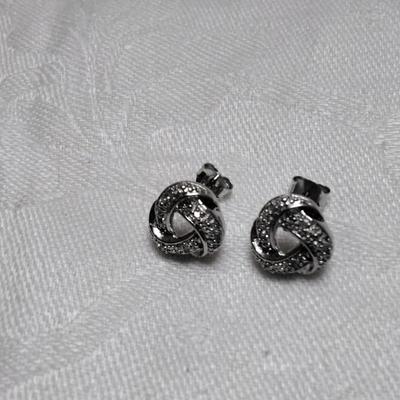 Love Knot Diamond 925 Earrings