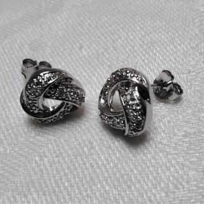 Love Knot Diamond 925 Earrings