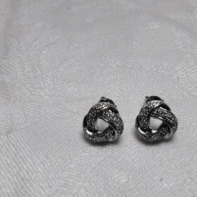 Love Knot Diamond 925 Earrings
