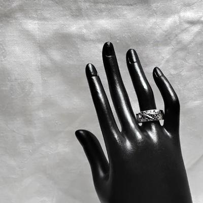Vintage Emeralds On A Winding Vine 925 Ring Size 8.5