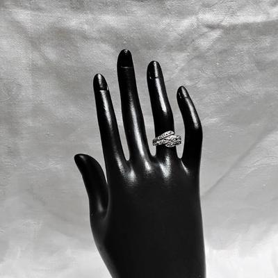 Marcasite Intricate 925 Band Size 6.5