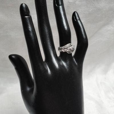 Marcasite Intricate 925 Band Size 6.5