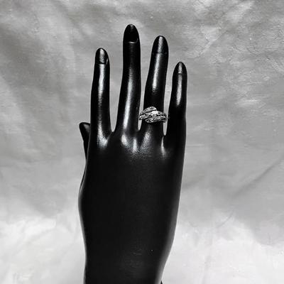 Marcasite Intricate 925 Band Size 6.5