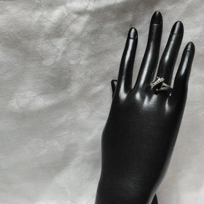 Onyx With Marcasite 925 Ring Size 8