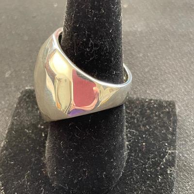 HAMMERED STERLING SILVER  RING