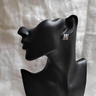 Vintage Marcasite 925 Post Earrings