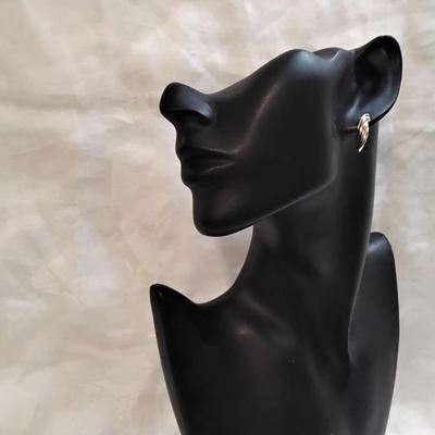 Vintage Unique 14K Gold Ornate Textured Earrings