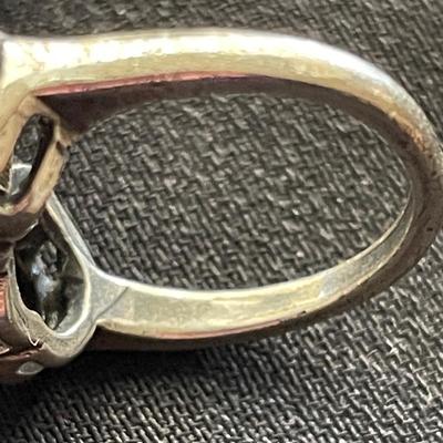 STERLING SILVER DOUBLE HEART RING