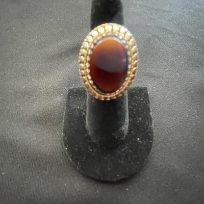 STERLING SILVER AMBER STONE??