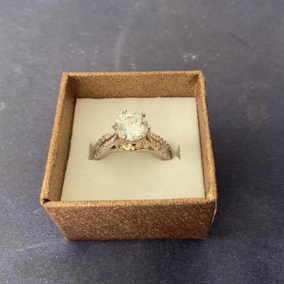 Real 3.69 Carat Diamond Ring, Solitaire With Accents Gorgeous Certified