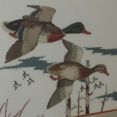 Framed Art Needlework Wild Birds