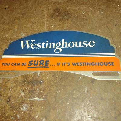 Vintage 1940's License Westinghouse Tag Topper Choice B