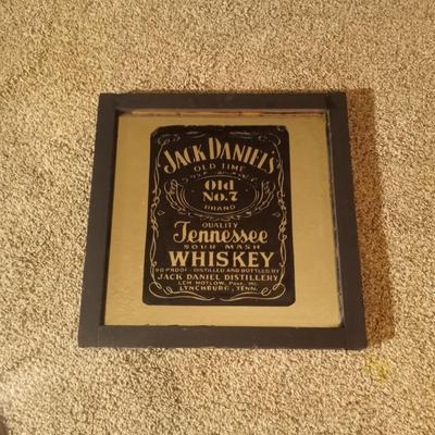 LARGE FRAMED BEEFEATER DRY GIN AND JACK DANIELS MIRRORS