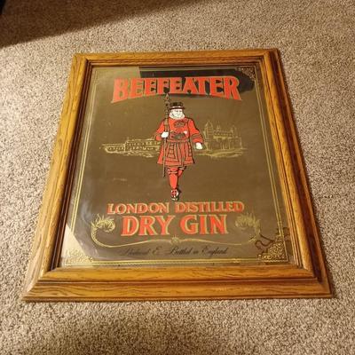 LARGE FRAMED BEEFEATER DRY GIN AND JACK DANIELS MIRRORS