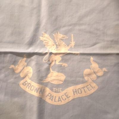 VINTAGE TABLECLOTH FROM "BROWN PALACE HOTEL" AND OTHER