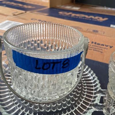 Antique ice bucket with glasses
