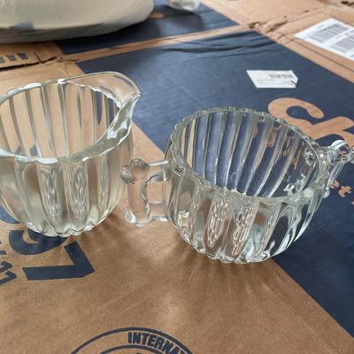 Antique ice bucket with glasses