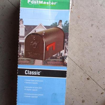 Classic Metal Postmaster Black Mailbox