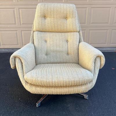 Mid-Century Swivel Reclining Egg Chair MCM 1960â€™s Original Overman