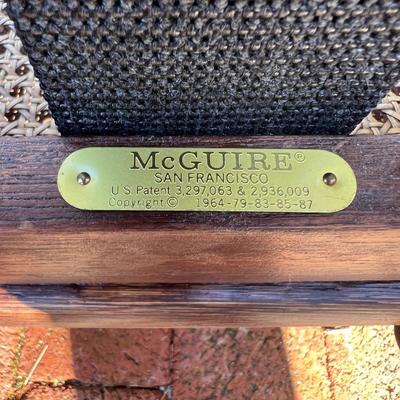 McGuire Cane Barrel Chair Hollywood Regency Organic Modern Bamboo Rattan