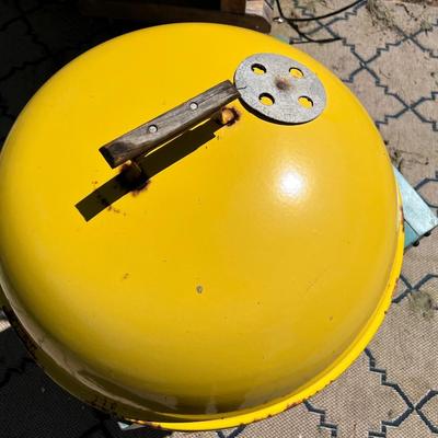 1973 22.5â€ Yellow Kettle â€˜The Gourmetâ€™ Weber BBQ Grill Vintage Rare Uncommon