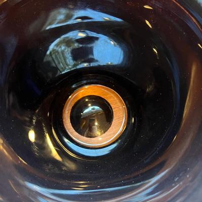 Zellique Studio Art Glass Signed Bowl Vase Iridescent Rare SET of 2 LOT
