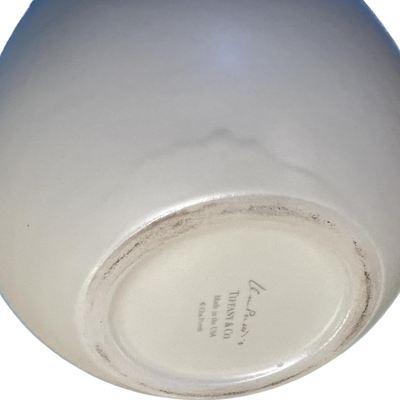 Vintage Tiffany Thumbprint Bowl Elsa Peretti White Made in USA With Original Tiffany Blue Box