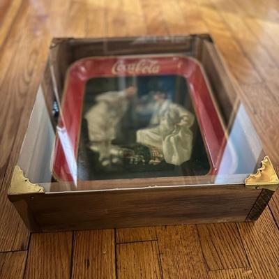 Vintage original 1926 COCA COLA GOLFER ADVERTISING TRAY GOLF AMERICAN ART WORKS