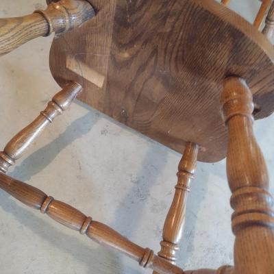 Set of Four Oak Spindle Back Chairs
