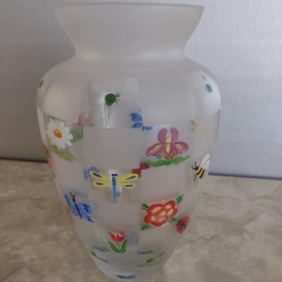 Collectible Special Issue Lenox Nature's Splendor Glass Vase with C.O.A.