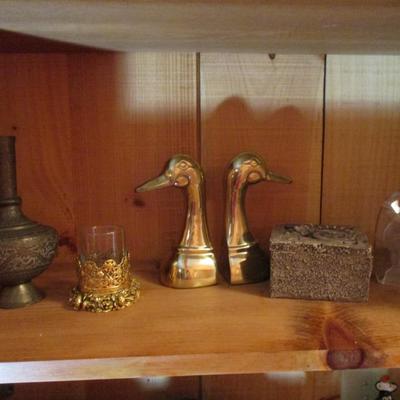 Brass Duck Bookends and other Home Decor Items