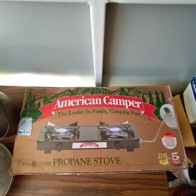 AMERICAN CAMPER STOVE AND CAMPING PANS