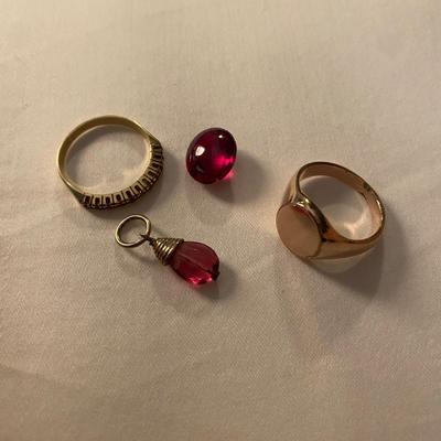 18k Gold Ruby Ring and more (K-TF)
