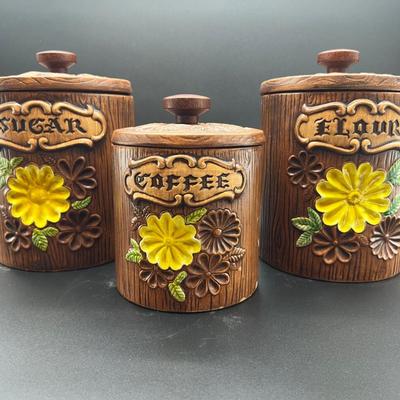 TREASURE CRAFT CERAMIC CANISTER SET