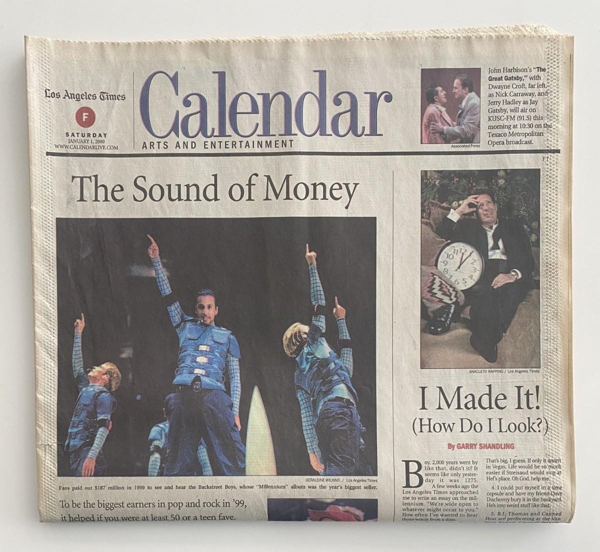 Los Angeles Times Calendar Millennium (Backstreet Boys album) original