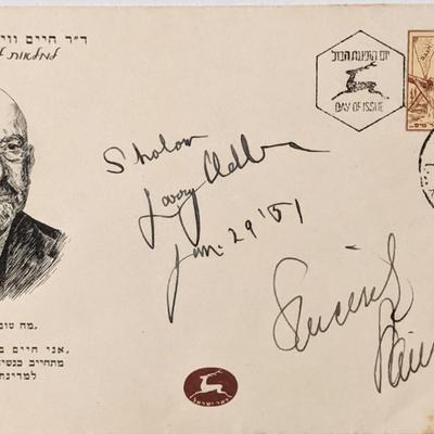 Paul Draper and Larry Adler Signed Israeli Commemorative Cover 