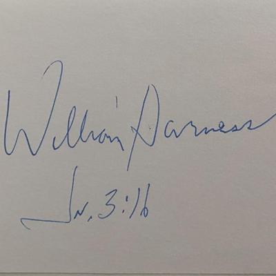 Opera singer William Harness original signature