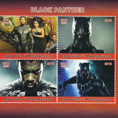 Black Panther Madagascar 2018 Stamp Sheet