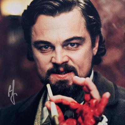 Leonardo DiCaprio signed Django Unchained photo
