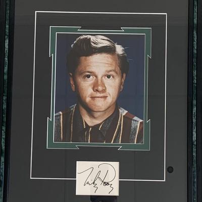 Mickey Rooney original signature in framed collage